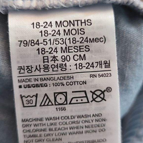 Baby Gap Blue Cotton Ruffled Drawstring Shorts 18-24m - Picture 6 of 6